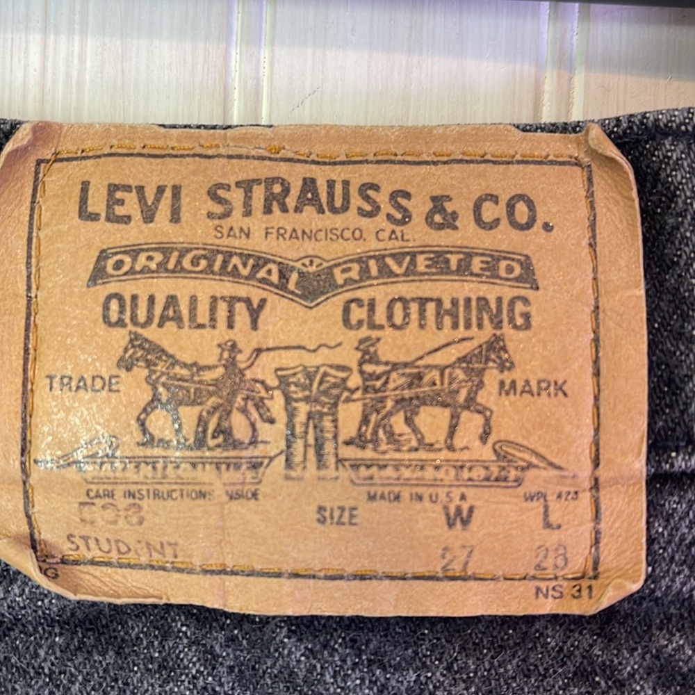 VINTAGE LEVIS STUDENT FIT 27 - Picture 3 of 9